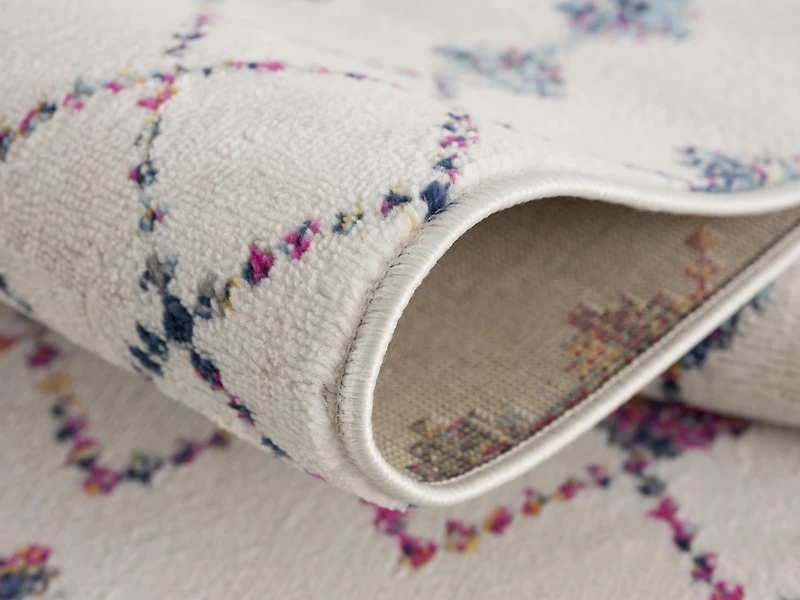 Rug Branch Savannah Boho Indoor Area Rug, Beige Blue, Modern - Living Room, Bedroom, Dining Room, and Kitchen