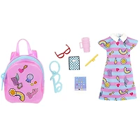 Barbie Clothes, Deluxe Bag with School Outfit and Themed Accessories