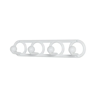 Neatfreak Crochet Mural Robuste en Plastique à 4 Crochets, Blanc, 1 Pièce