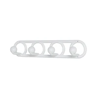 Neatfreak Crochet Mural Robuste en Plastique à 4 Crochets, Blanc, 1 Pièce