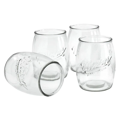 Mason 4PC Glass Belly Jar Set