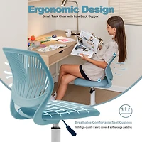 Homy Casa Kids Folding Study Desk and Ergonomic Swivel Chair Set, Adjustable Seat Height, Game Table with Soft PVC Top
