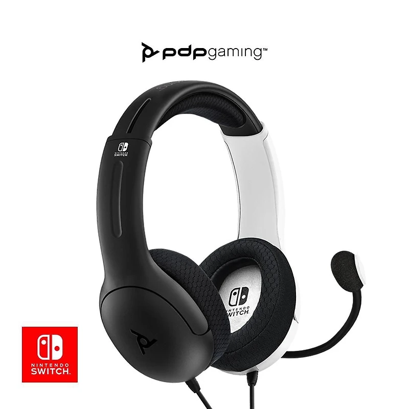 PDP Gaming LVL40 Wired Stereo Gaming Headset: Noir Nintendo Switch, Nintendo Switch (OLED Model) PDP Switch Headset Noir
