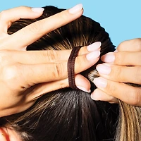 Gimme Beauty Seamless Hair Ties for Medium Hair, Ponytail Holder, Dark Brown