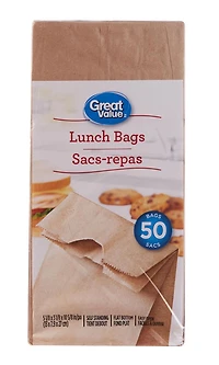 Great Value Lunch Bags, 50 Bags
