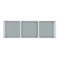 Table de Basse Petite Contemporaine en Métal et Verre, Jeu de 3 - Argent