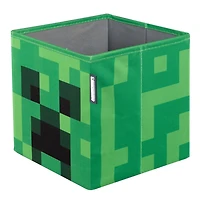 Minecraft Set of 2 Fabric Storage Boxes - Creeper Head/Crate<br>