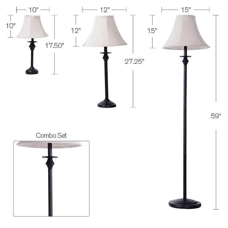 Ensemble de 4 lampes, Hometrends