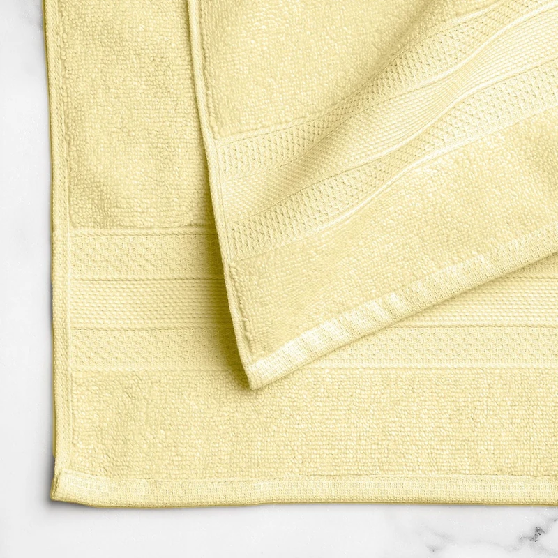 hometrends Solid Bath Towel 6-Piece Set, Yellow