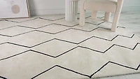 Rug Branch Maya Modern Boho Beige Black Indoor Hand-Tufted Area Rug