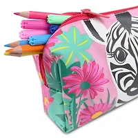 Pen + Gear Character Pencil Pouch with Cute Zebra Design