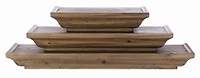 kieragrace Muskoka Fitz Wood Shelves - Walnut, 12-Inch, 18-Inch, 24-Inch, Set of 3