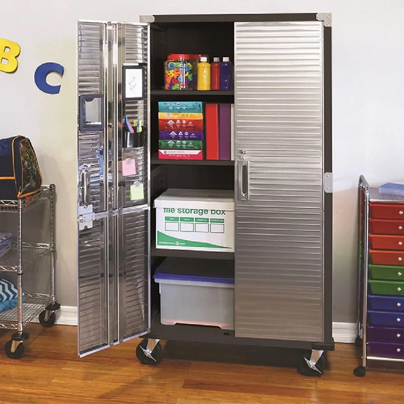 Armoire de rangement roulante UltraHD, Graphite, 91 cm (L) x 46 cm (P) x 183 cm (H)