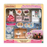 Calico Critters Playful Starter Furniture Set, Dollhouse Furniture Set with Figure and "Working" Appliances