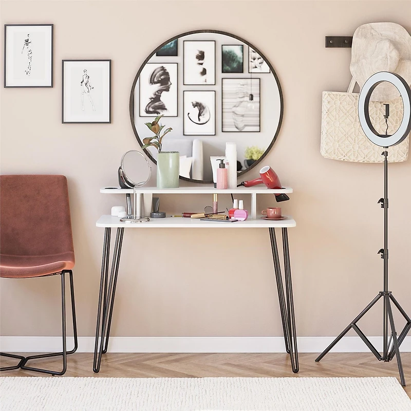Coiffeuse Kimberly d’Ameriwood Home, blanche