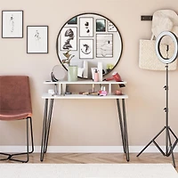 Coiffeuse Kimberly d’Ameriwood Home, blanche
