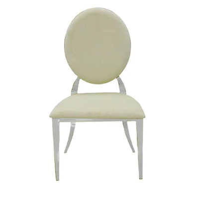 Chaise de salle à manger canadienne Zara en velours argenté (Ensemble de 2)