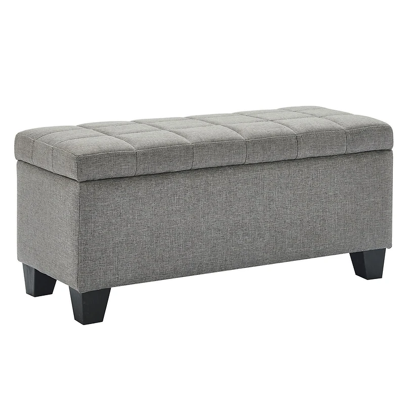 Fabric Storage Ottoman - Grey