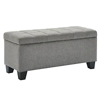 Fabric Storage Ottoman - Grey