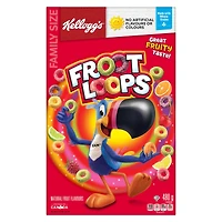Kellogg's Froot Loops Cereal Family Size 480g- Crispy Loops