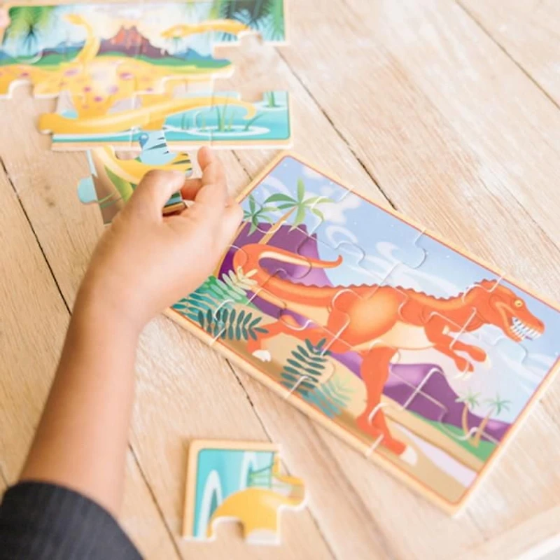 Melissa & Doug Puzzles de dinosaures dans une boîte
