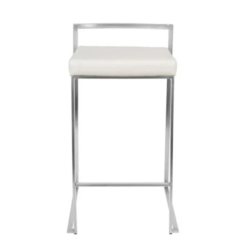 Heavenly Collection PU Counter Stool with Stainless Steel Frame