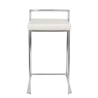Heavenly Collection PU Counter Stool with Stainless Steel Frame