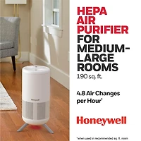 Purificateur d’air HEPA véritable série Designer HPA830WC Honeywell avec la technologie UltraQuiet et godet pour aromathérapie apaisante