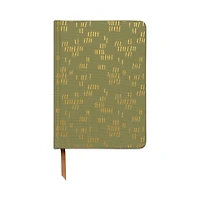 Think Ink Book Cloth Hardcover Green with Gold Sparkle Journal - 5.25” x 7.25", 160 Pages, Perfect For Teens and Adults at Home, School, or Work