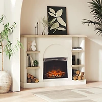 Mr. Kate Winston Fireplace Mantel with Built-in Bookshelves