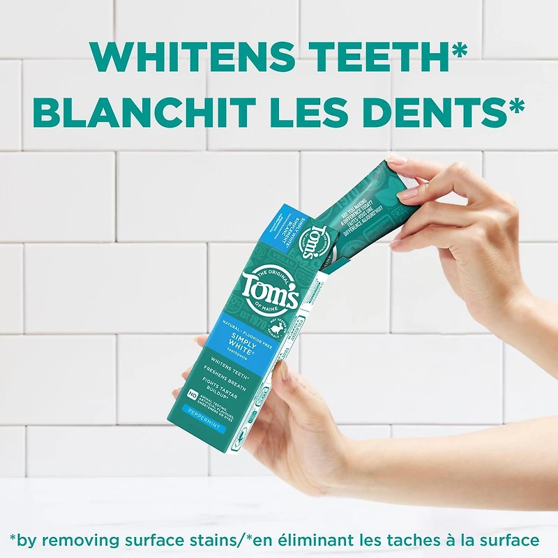 Dentifrice naturel Simplement blanc Menthe poivrée (sans fluorure) 85 ml