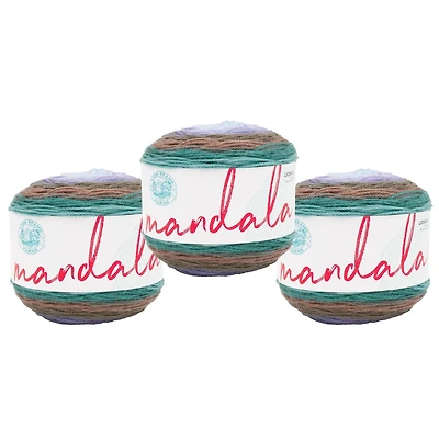Lion Marque Yarn Mandala Multicolor Light DK Acrylique 3 Pack Fil