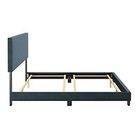 CorLiving Celeste Modern Upholstered Adult King Bed Frame with Headboard, Box Spring Required