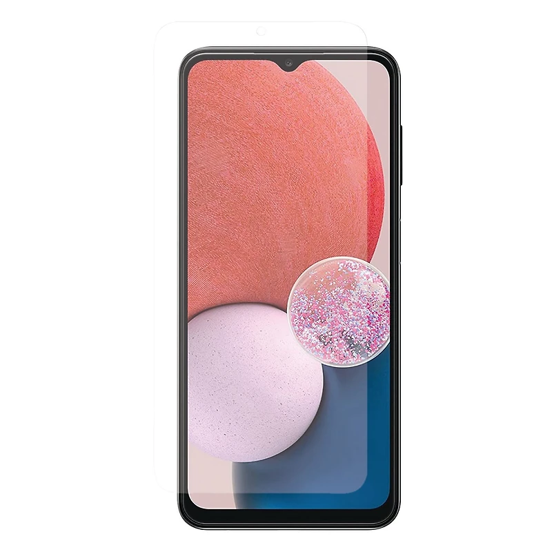 onn. Protecteur d'écran en verre simple pour Samsung Galaxy A13 avec support