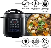 GraniteStone Diamond 12-in-1 Multicooker with LED Display, Electric Pressure Cooker, Slow Cooker, Rice Cooker, Steamer, Saute, Yogurt Maker and Warmer, 6 Quart, 12 Pre-Set Functions