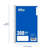 Hilroy® Cahier 5 sujets 300 pages, bleu foncé