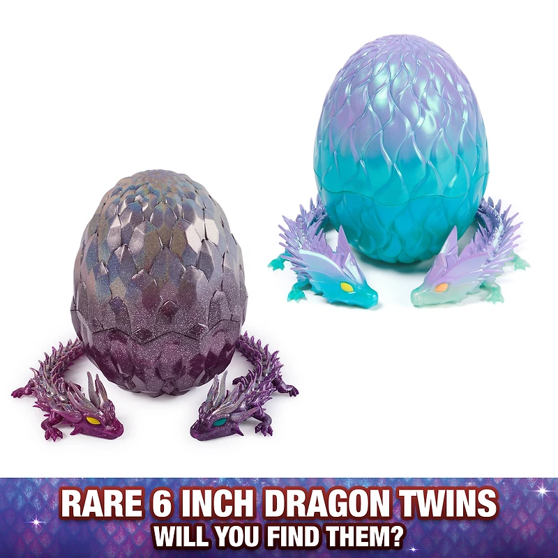 CrystaLynx Dragons, Figurine articulée dragon à collectionner de 32 cm et œuf d'exposition dans une boîte surprise, jouet à manipuler pour bureau à domicile et décor de bureau