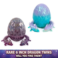 CrystaLynx Dragons, Figurine articulée dragon à collectionner de 32 cm et œuf d'exposition dans une boîte surprise, jouet à manipuler pour bureau à domicile et décor de bureau