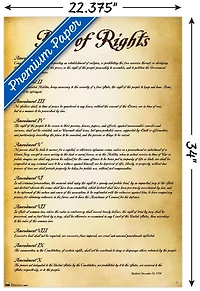 The United States of America - Bill of Rights Wall Poster, 22.375" x 34"