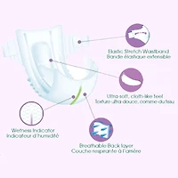 Aleva Naturals® Bamboo Baby Diapers, Economy Pack (Size 3) - 168 Count