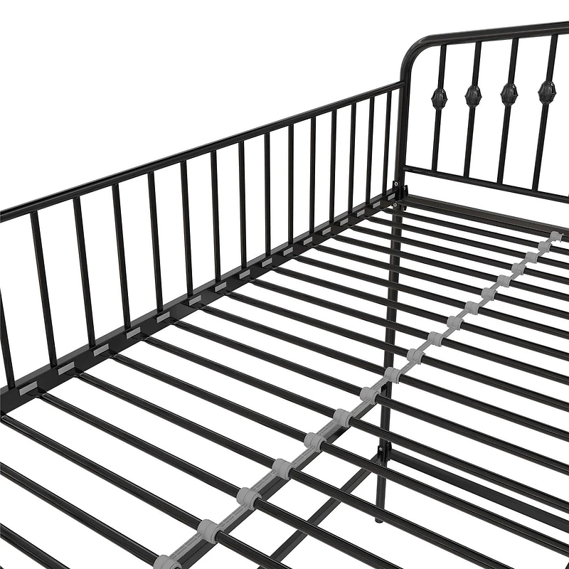 Lit mezzanine en métal Bushwick de Novogratz, lit deux places, noir