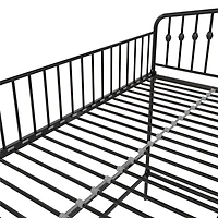 Lit mezzanine en métal Bushwick de Novogratz, lit deux places, noir