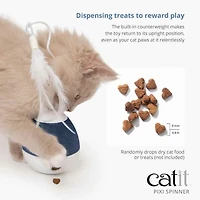 Catit PIXI Spinner Electronic Cat Toy, White & Blue