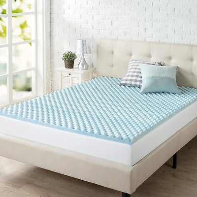 Surmatelas de 2 po Zinus Spa Sensations en mousse mémoire infusée de gel rafraîchissant et circulation d’air Simple, double, grand, très grand