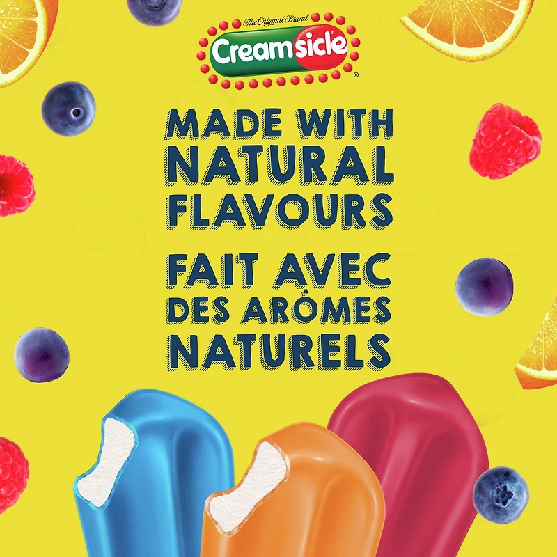 Crème glacée Popsicle Barres au Creamsicle Originales 12 barres x 60 ml