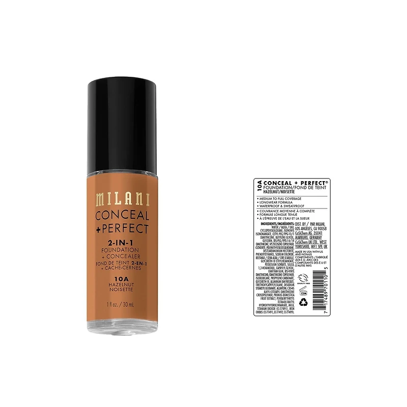 Milani Conceal+Perfect 2-in-1 Fond de teint et correcteur Milani Conceal+Parfait 2-en-1