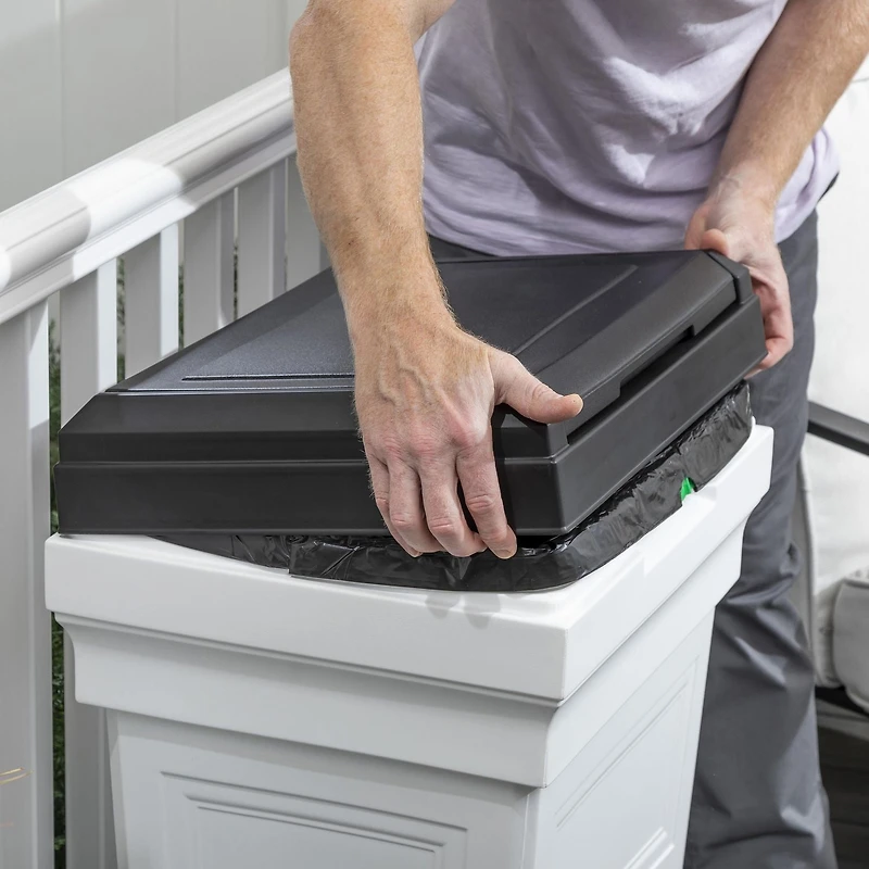 Step2 Atherton Patio Garbage Container (Classic White)