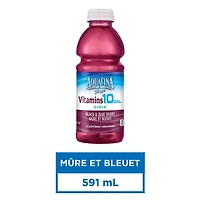 Aquafina Plus+ Vitamins Black and Blue Berry Vitamin Enhanced Water 591mL, Bottle, 591 mL