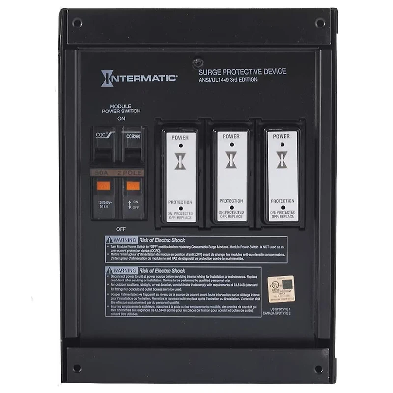Intermatic SMART GUARD Whole Home Surge Protector, Metal Mounting Kit