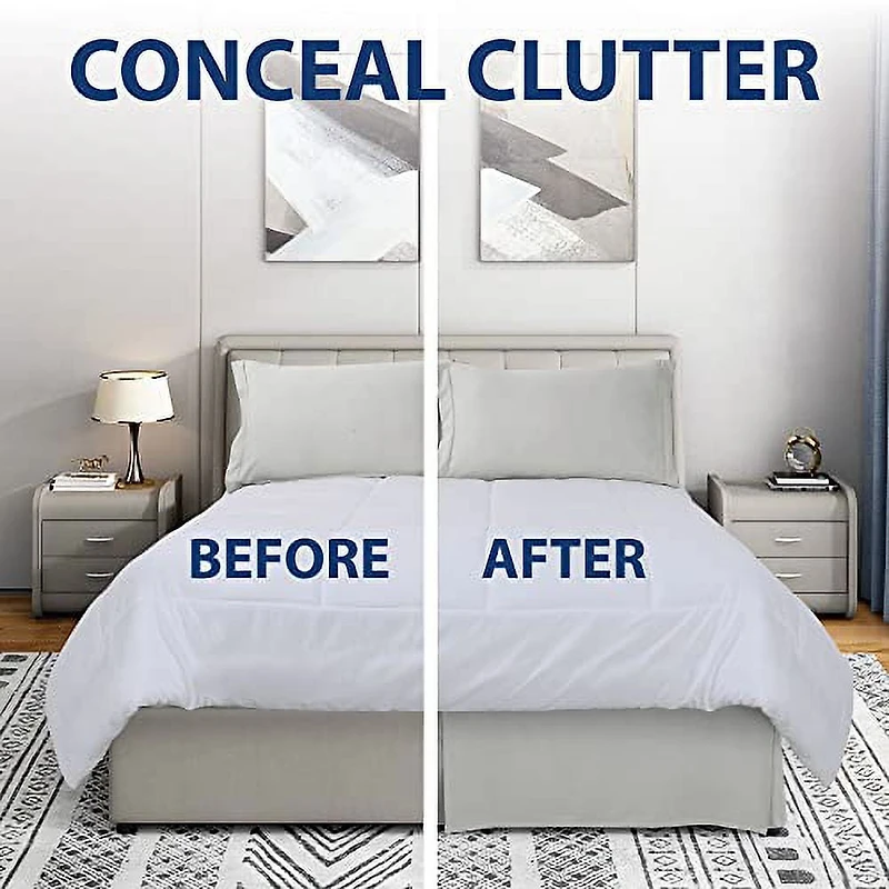 Jupe de Lit de Microfiber Super Doux